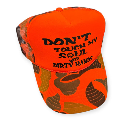 The Archive Sale: “Don’t Touch my Soul” Orange Camo hat