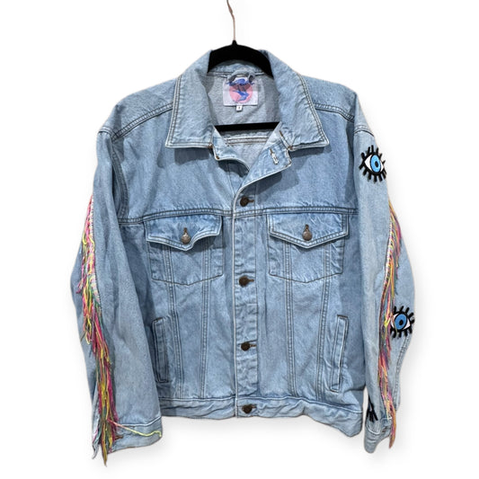 The Archive Sale: One of A kind Rainbow Fringe Denim Jacket Unisex